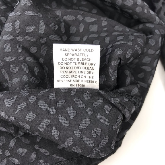 Drew Long Sleeve Textured Blouse Top in Black XS - Picture 7 of 7